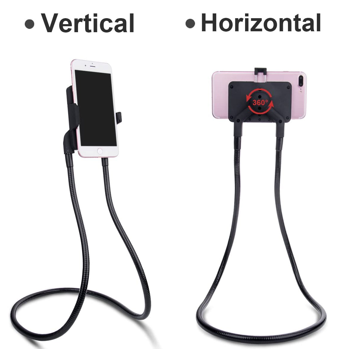 Universal Lazy Hanging Neck Phone Mount Stand Adjustable Alloy Necklace Cellphone Bracket Holder Universal Lazy Hanging Neck Phone Mount Stand Adjustable Alloy Necklace Cellphone Bracket Holder